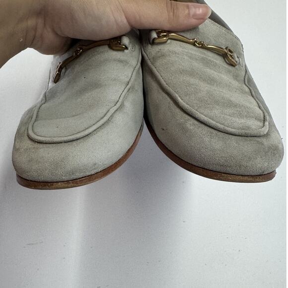 Sam Edelman Shoes Womens Size 8 Gray Suede Loafers Loraine Bit Slip On Flats - Picture 3 of 12